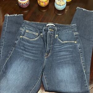 Good American Midnight Blue Straight Leg Jeans